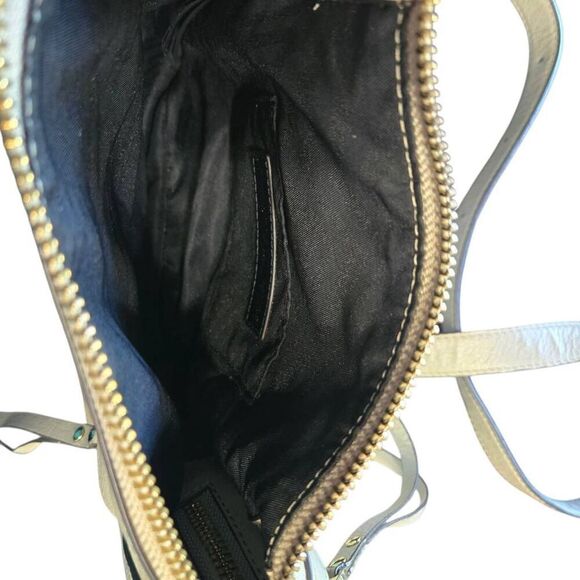 Rebecca Minkoff Dog Clip Saddle Bag Crossbody Adjustable White Leather - Picture 6 of 7